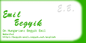 emil begyik business card